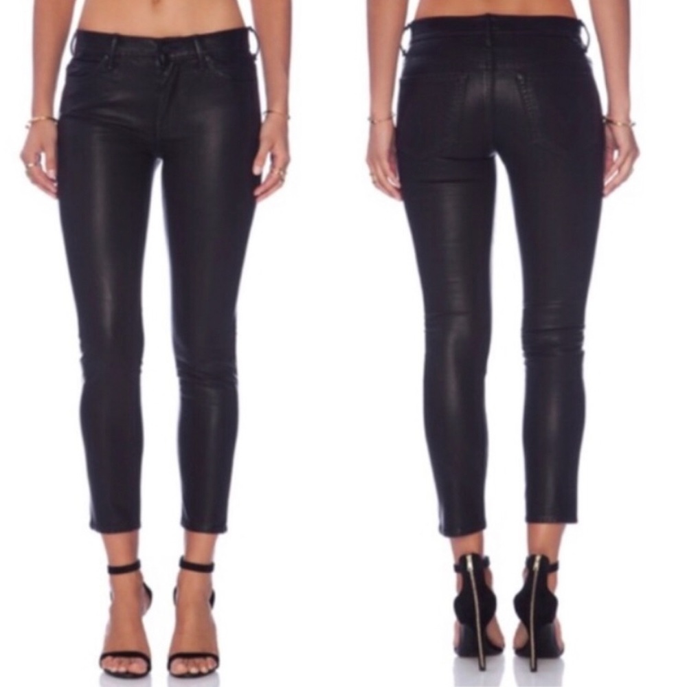 MOTHER The Muse Hit Ticket Vegan Leather Pants